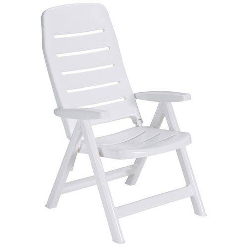 Cadeira Plasticadobravel com Bracos Iracema Branca com Encosto Alto