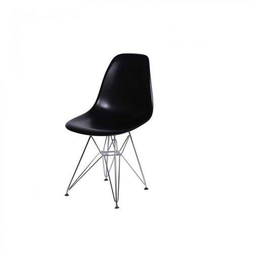 Cadeira Polipropileno Base em Metal OR Design Preta