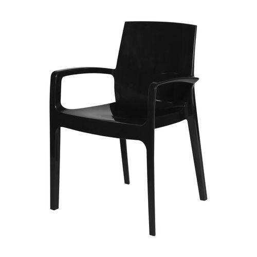 Cadeira Polipropileno Cream OR Design Preto