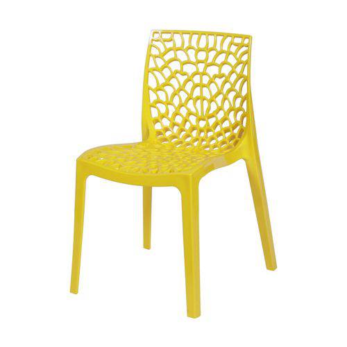 Cadeira Polipropileno Vazado Gruvyer OR Design Amarelo