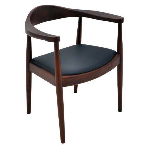 Cadeira / Poltrona de Madeira Flat - Castanho Escuro