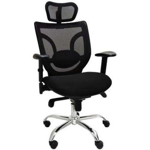 Cadeira Presidente Boss Design Base Cromada