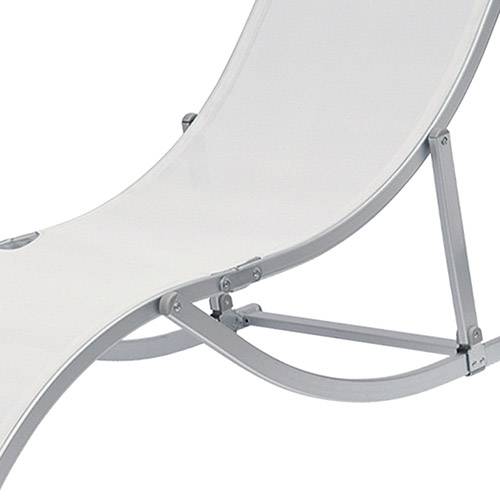 Cadeira "S" Textilene Alumínio - Branca - Bel Fix