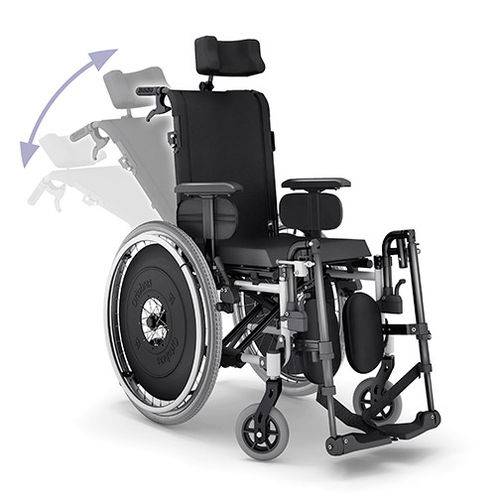 Cadeira Rodas Avd Aluminio Reclinavel 38 Cm Preta Ortobras