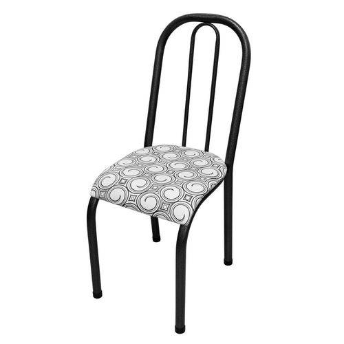 Cadeira Roma Espiral Baixa Preto e Branco