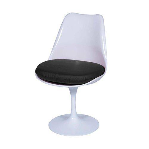 Cadeira Saarinen Branco - Assento Preto
