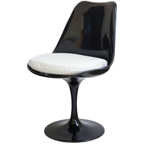 Cadeira Saarinen Preta (com Almofada Branca) - 15040
