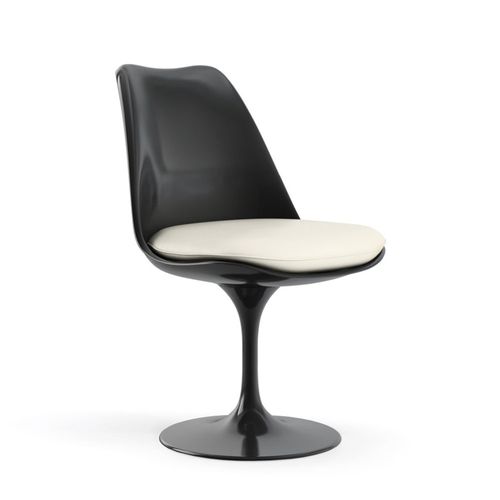Cadeira Saarinen Tulip Preta - Assento Branco Branca