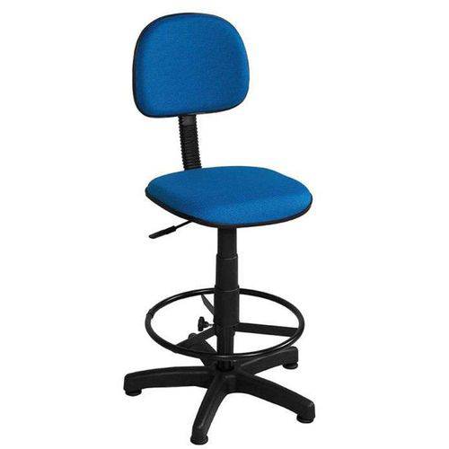 Cadeira Secretária Caixa Tecido Azul