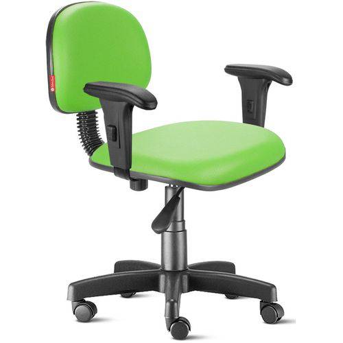 Cadeira Secretária com Braços Courvim Verde Limão Cb15