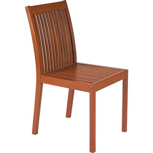 Cadeira Sem Braços Fitt Fixa de Madeira - Terrazzo Fitt - Cor Marrom - Tramontina