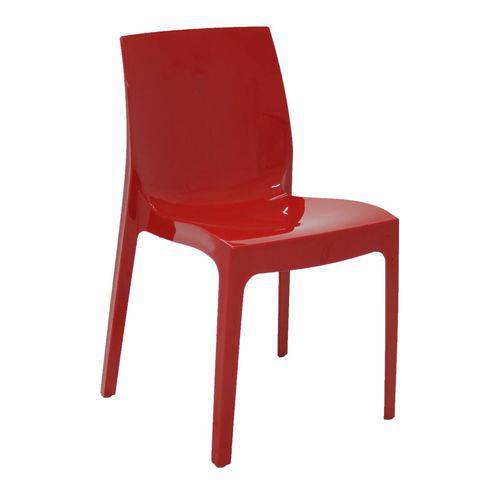Cadeira Sem Braços Polido Vermelho Alice Tramontina 92037040