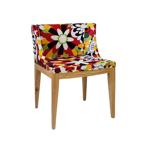 Cadeira Senhorita Tecido - Tecido-a-base-madeira-clara