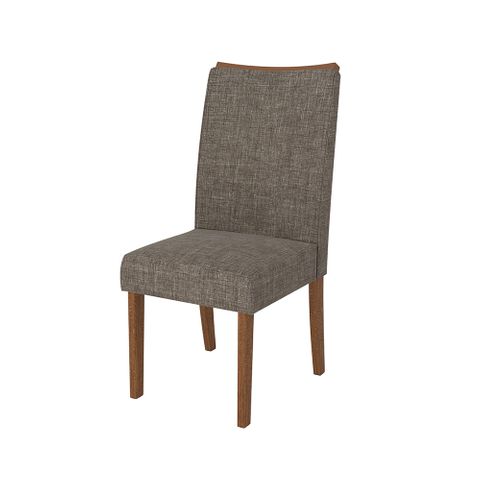 Cadeira Serena 2 Peças - Rústico Terrara com Linho Bronze