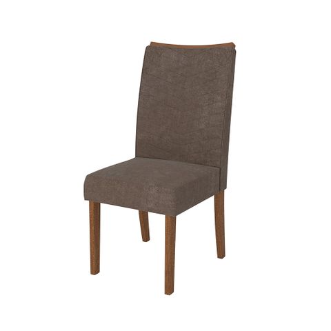 Cadeira Serena 2 Peças - Rústico Terrara com Pena Marrom