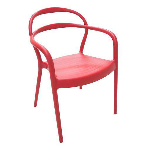 Cadeira Sissi com Braços Vermelho