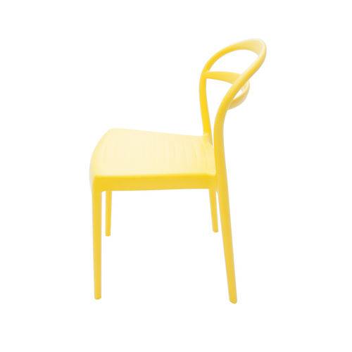 Cadeira Sissi com Encosto Vazado Amarela Ref: 92047/000