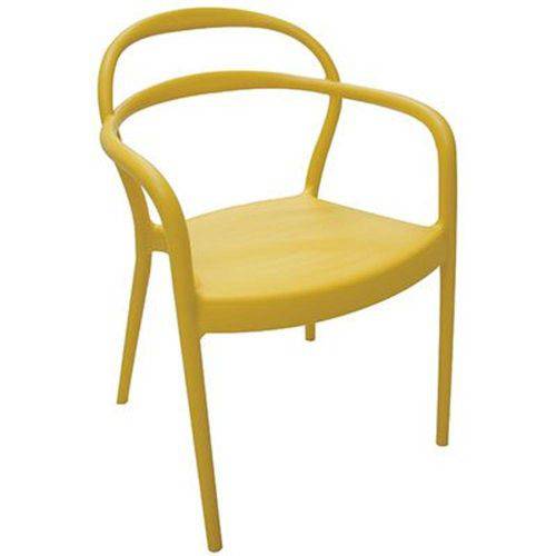 Cadeira Sissi de Polipropileno e Fibra de Vidro - Cor Amarela - Tramontina