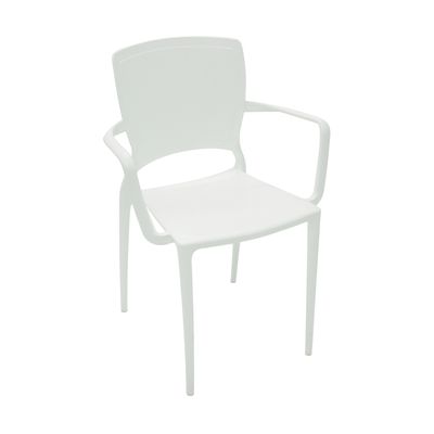 Cadeira Sofia com Braços Branca Tramontina