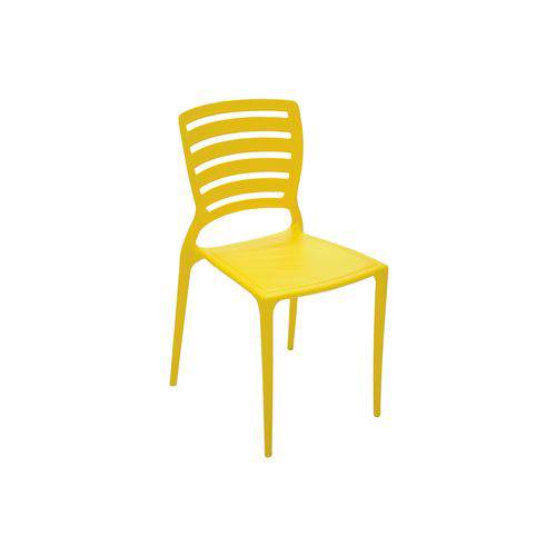 Cadeira Sofia com Encosto Vazada Amarelo