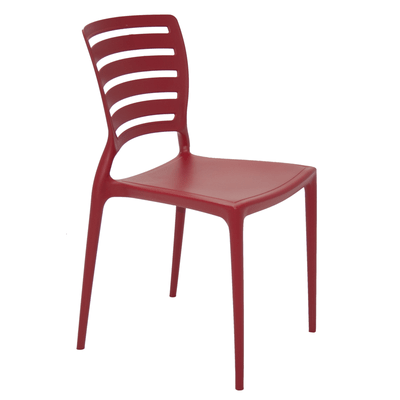 Cadeira Sofia Encosto Horizontal Vermelha Tramontina 92237040