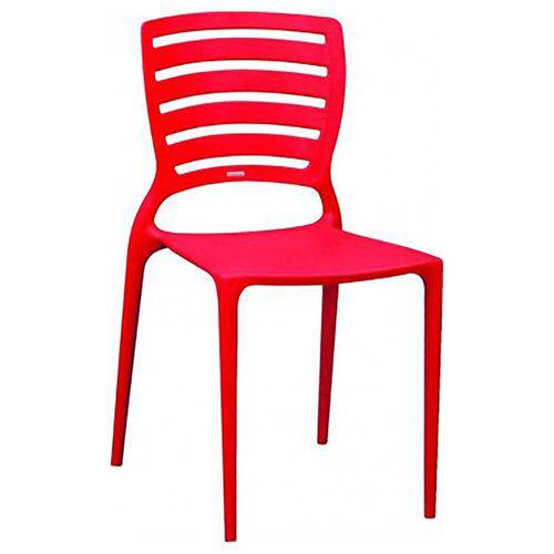 Cadeira Sofia Encosto Horizontal Vermelha - Tramontina