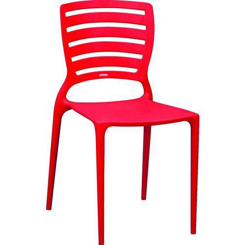 Cadeira Sofia Vermelha Encosto Vazado S/braço 92237/040 Tramontina