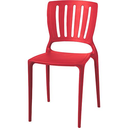 Cadeira Sofia Encosto Vazado Vertical Vermelha - Tramontina