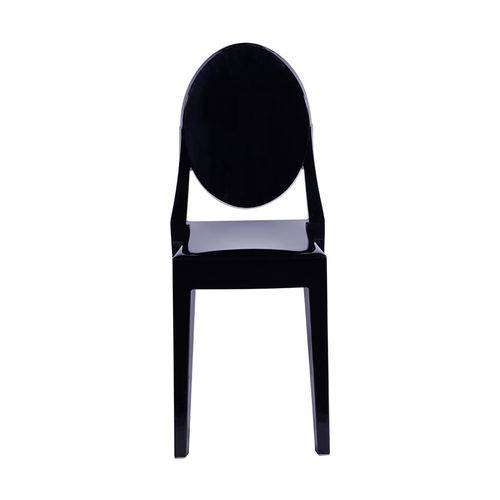 Cadeira Sophia Sem Braço - Policarbonato - Preto - Tommy Design