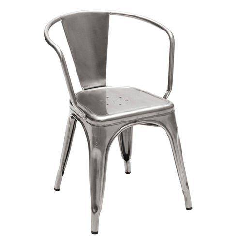Cadeira Tolix Iron com Braços - Galvanizada