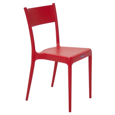 Cadeira Tramontina Diana Vermelha em Polipropileno e Fibra de Vidro
