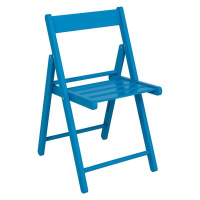 Cadeira Tramontina Dobrável de Madeira Azul Aconchego