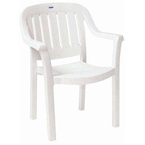 Cadeira Tramontina Miami Branca com Braços Encosto Vertical 92239010