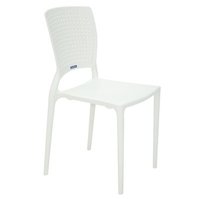 Cadeira Tramontina Safira Branca em Polipropileno e Fibra de Vidro