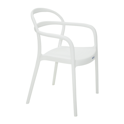 Cadeira Tramontina Sissi Branca com Braços em Polipropileno e Fibra de Vidro 92045010