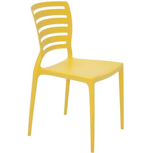 Cadeira Tramontina Sofia com Encosto Vazado Cor Amarelo Linha Classic 92237/000