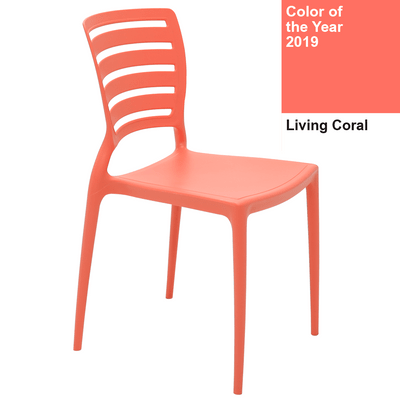 Cadeira Tramontina Sofia Living Coral Encosto Horizontal em Polipropileno e Fibra de Vidro 92237160