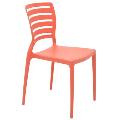 Cadeira Tramontina Sofia Rosa Coral Encosto Horizontal em Polipropileno e Fibra de Vidro