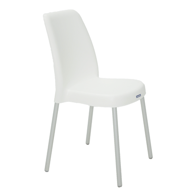 Cadeira Tramontina Vanda Branca em Polipropileno com Pernas Anodizadas 92053010