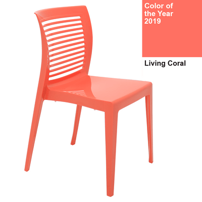 Cadeira Tramontina Victória Living Coral com Encosto Vazado Horizontal em Polipropileno 92041160