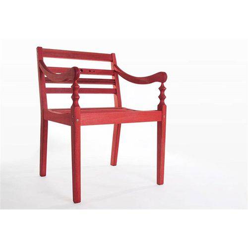 Cadeira Varanda 100% em Madeira Vermelho - Mão & Formão