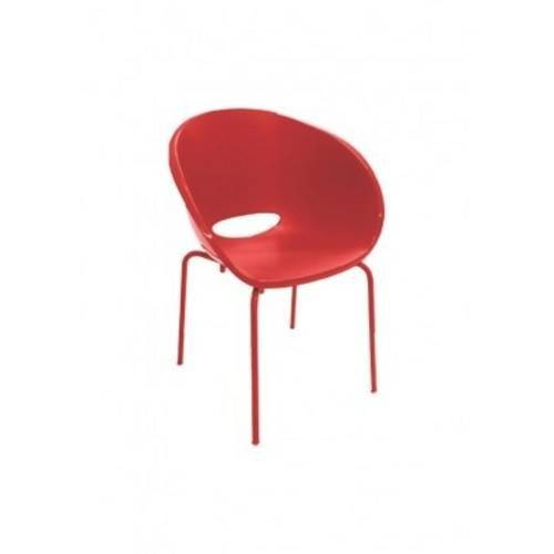 Cadeira Vermelha com Perna Pintada - ELENA - Tramontina