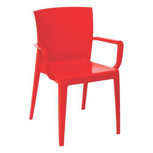 Cadeira Victória com Braços Vermelho - Tramontina