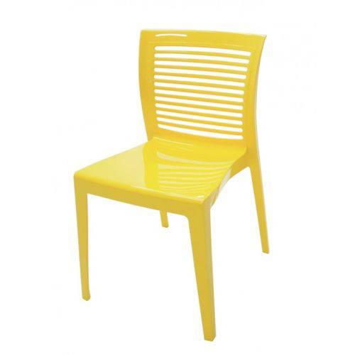 Cadeira Victória Encosto Vazado Horizontal Amarela Tramontina 92041/000
