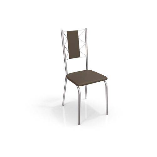 Cadeiras Kappesberg Lisboa 2C076CR (2 Unidades) - Cor Cromada - Assento Marrom 21
