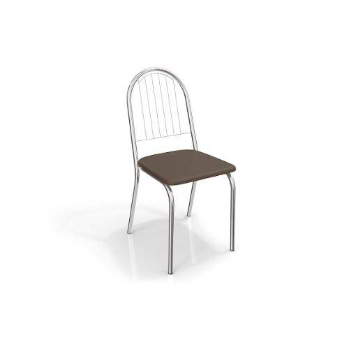 Cadeiras Kappesberg Noruega 2c077cr (2 Unidades) - Cor Cromada - Assento Marrom 21