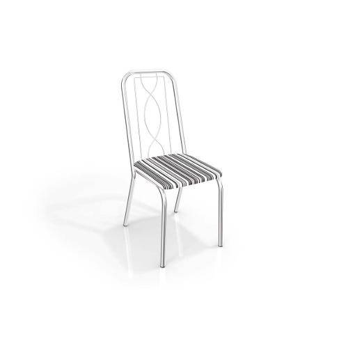 Cadeiras Kappesberg Viena 2c072cr (2 Unidades) - Cor Cromada - Assento Linho Marrom 22