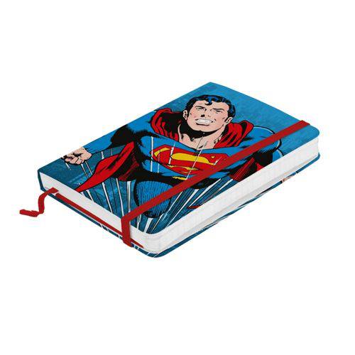 Caderneta de Anotação Papel DC Superman Flyng Fd Azul 9,5 X