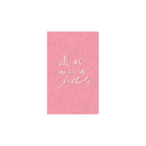 Caderneta de Anotacoes 48 Fls Papertalk Pink Stone Maxi Flex Rosa Otima
