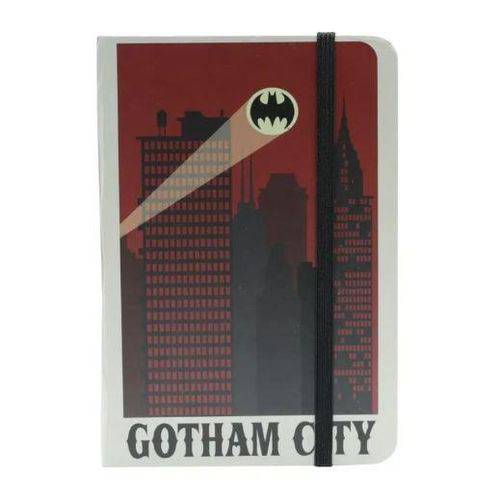 Caderneta de Anotações S/ Pauta 100 Fls Gotham City - Batman DC Comics